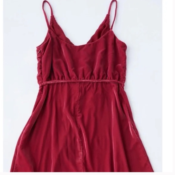 Joelle Velvet Boho Minimal Modern Farm Hipster Time Cottage Hippie Peasant Dress - Picture 2 of 5